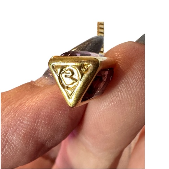 Swarovski Crystal Caged Smoky Quartz & Amethyst Y-Drop Necklace (EUC) - Picture 7 of 12